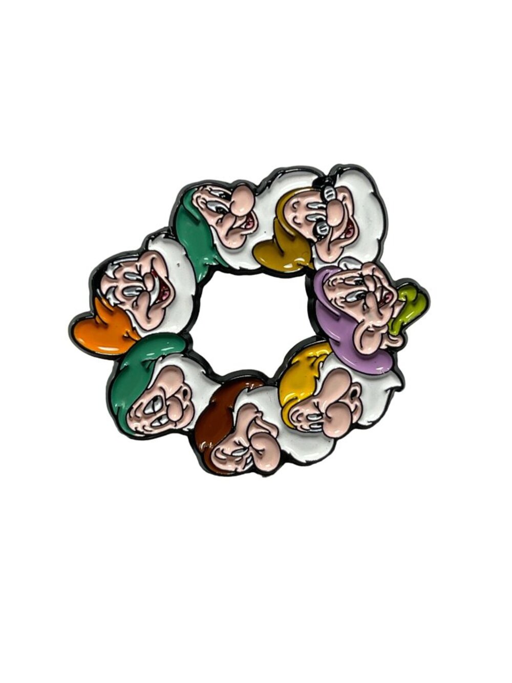 Seven Dwarfs Wreath Lapel Pin Snow White Princess Pin Badge Brooch Jewelry